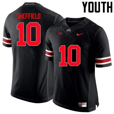 Youth Ohio State Buckeyes #10 Kendall Sheffield Black Nike NCAA Limited College Football Jersey Real POT1244EN
